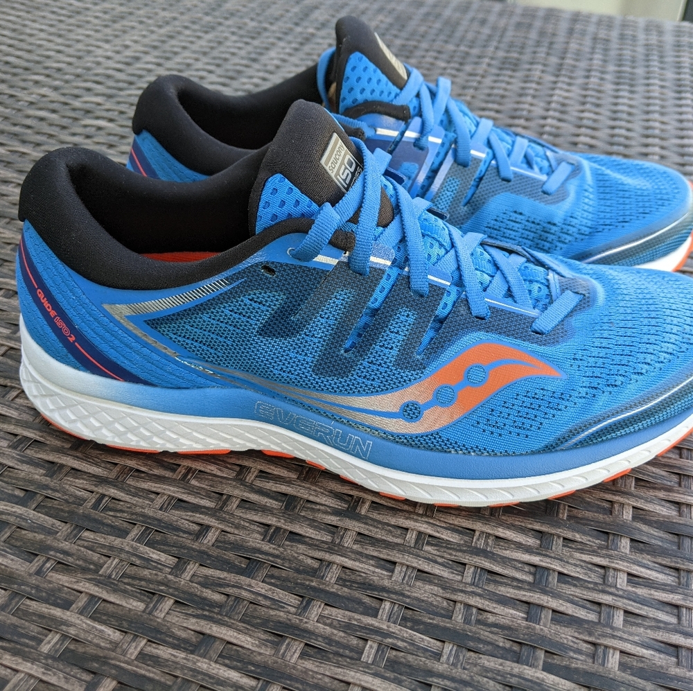 Saucony Mens Size 10 Guide ISO 2 Blue w/ Orange